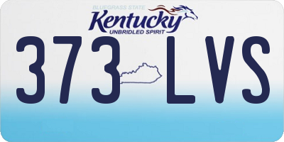 KY license plate 373LVS