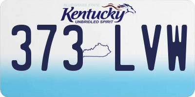 KY license plate 373LVW