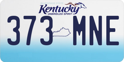 KY license plate 373MNE