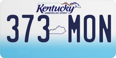 KY license plate 373MON