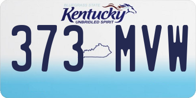 KY license plate 373MVW