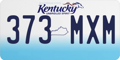 KY license plate 373MXM