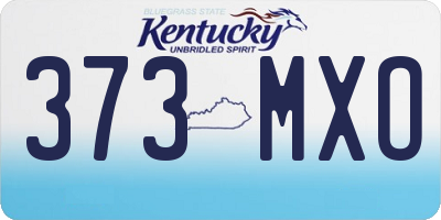 KY license plate 373MXO