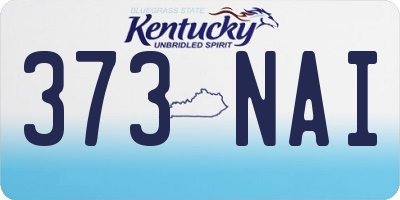 KY license plate 373NAI