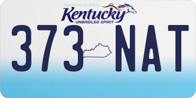 KY license plate 373NAT