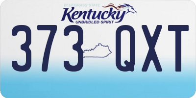 KY license plate 373QXT