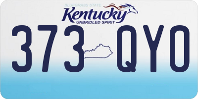KY license plate 373QYO