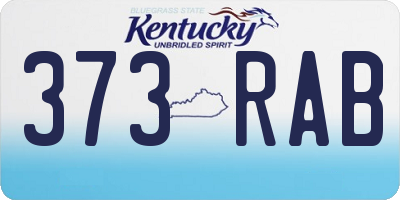 KY license plate 373RAB