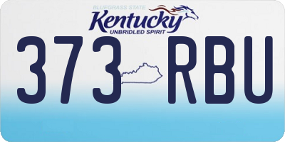KY license plate 373RBU