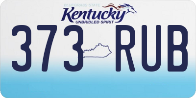 KY license plate 373RUB