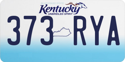 KY license plate 373RYA