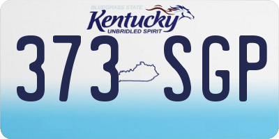 KY license plate 373SGP