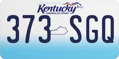 KY license plate 373SGQ