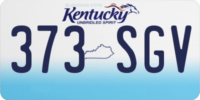 KY license plate 373SGV