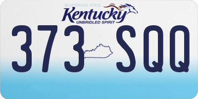 KY license plate 373SQQ