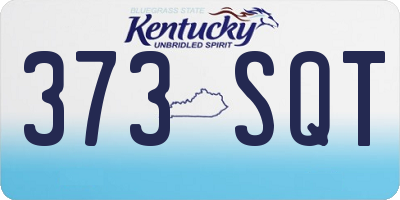 KY license plate 373SQT