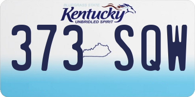 KY license plate 373SQW