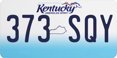 KY license plate 373SQY