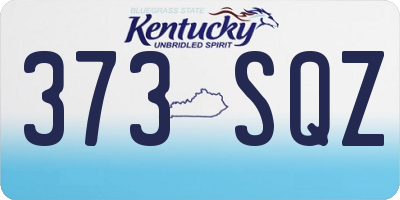KY license plate 373SQZ