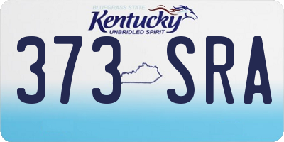 KY license plate 373SRA