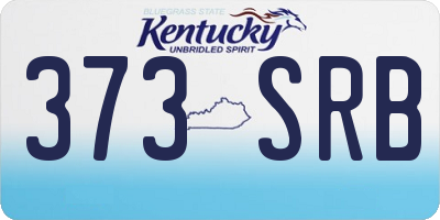 KY license plate 373SRB