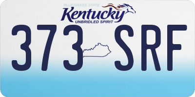 KY license plate 373SRF