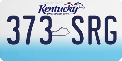KY license plate 373SRG