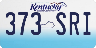 KY license plate 373SRI