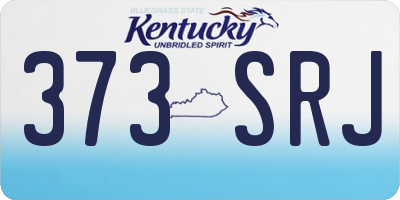 KY license plate 373SRJ