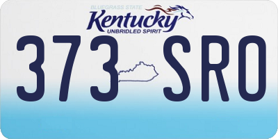 KY license plate 373SRO