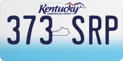 KY license plate 373SRP