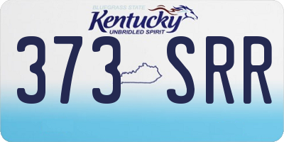 KY license plate 373SRR