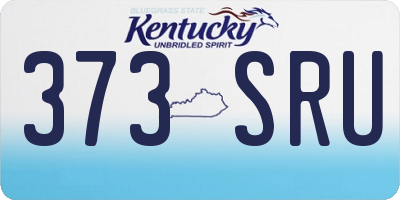 KY license plate 373SRU