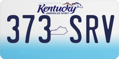 KY license plate 373SRV