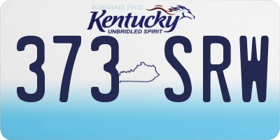 KY license plate 373SRW