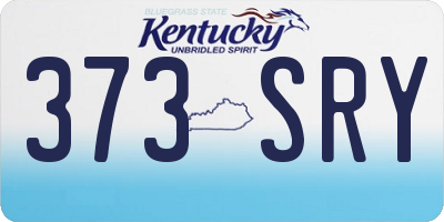 KY license plate 373SRY