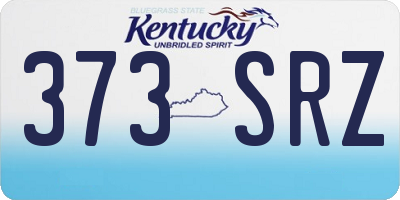 KY license plate 373SRZ
