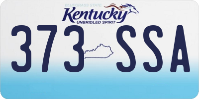 KY license plate 373SSA