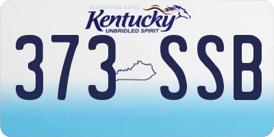 KY license plate 373SSB