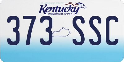 KY license plate 373SSC