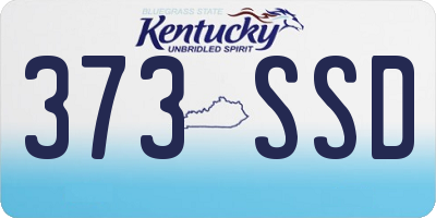 KY license plate 373SSD
