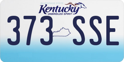 KY license plate 373SSE