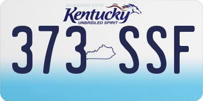 KY license plate 373SSF
