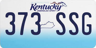 KY license plate 373SSG