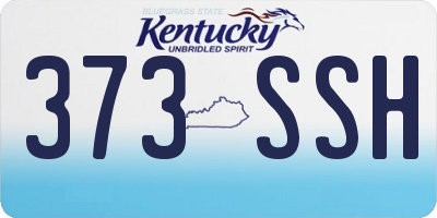 KY license plate 373SSH