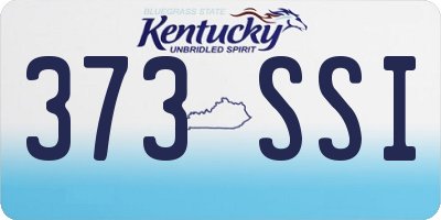 KY license plate 373SSI
