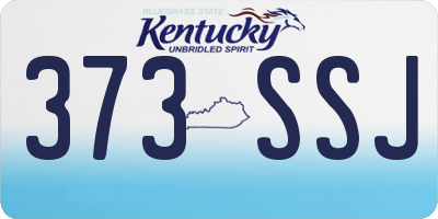 KY license plate 373SSJ