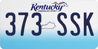 KY license plate 373SSK