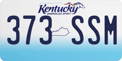 KY license plate 373SSM