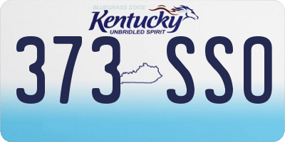 KY license plate 373SSO